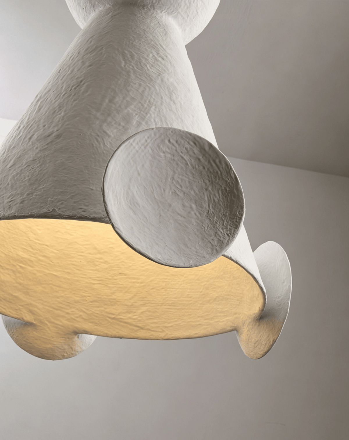 White Plaster Pendant Light — Pendant Light | Maison Monashee — view 9