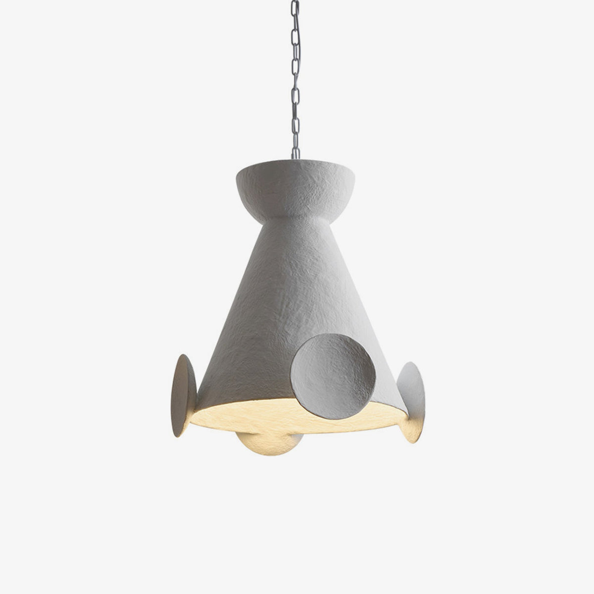 White Plaster Pendant Light — Pendant Light | Maison Monashee