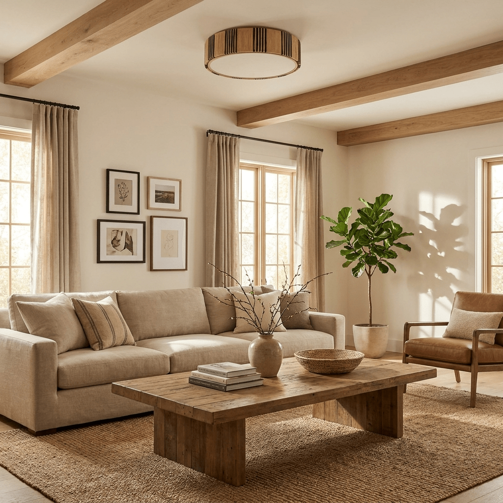 Organic Modern Flush Mount Light — Ceiling Light | Maison Monashee — view 9