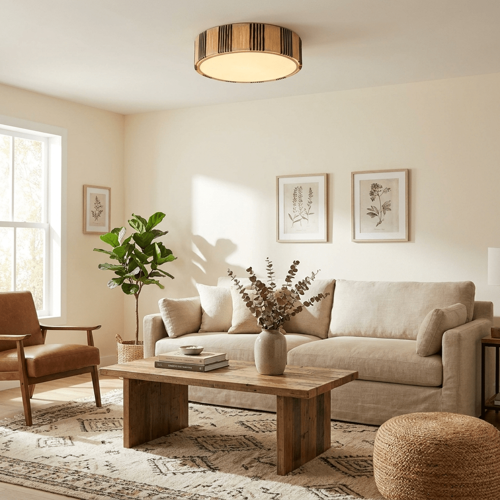 Organic Modern Flush Mount Light — Ceiling Light | Maison Monashee — view 10
