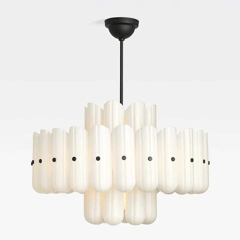 Fluted Glass Chandelier — Chandelier | Maison Monashee — view 11