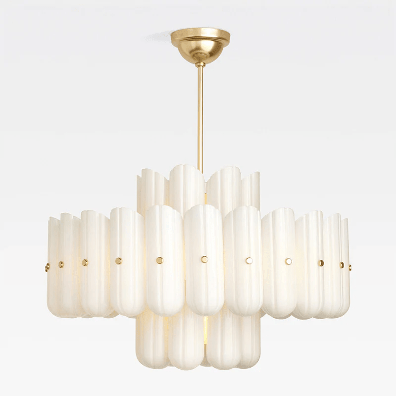 Fluted Glass Chandelier — Chandelier | Maison Monashee — view 12