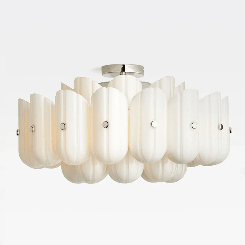 Fluted Glass Semi-Flush Mount Light — Ceiling Light | Maison Monashee — view 12