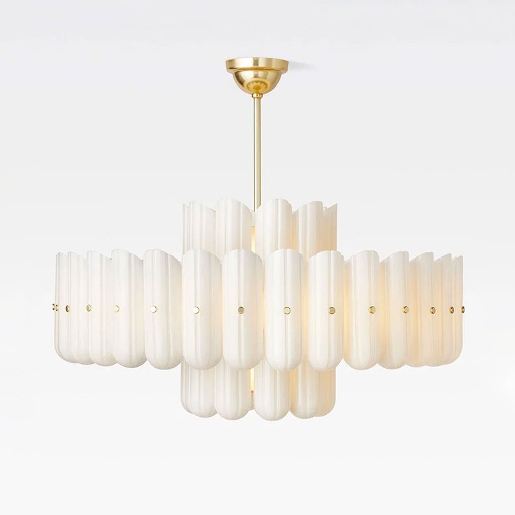 Milk Glass Linear Chandelier — Chandelier | Maison Monashee