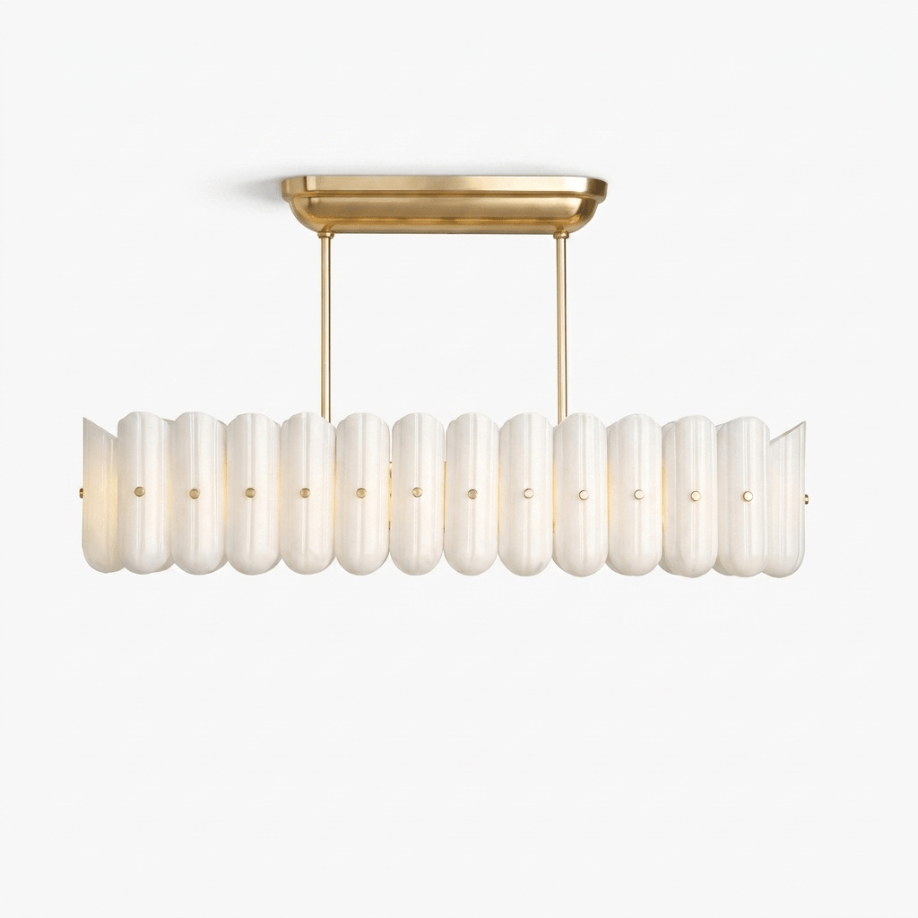 Brass Linear Chandelier — Chandelier | Maison Monashee — view 11