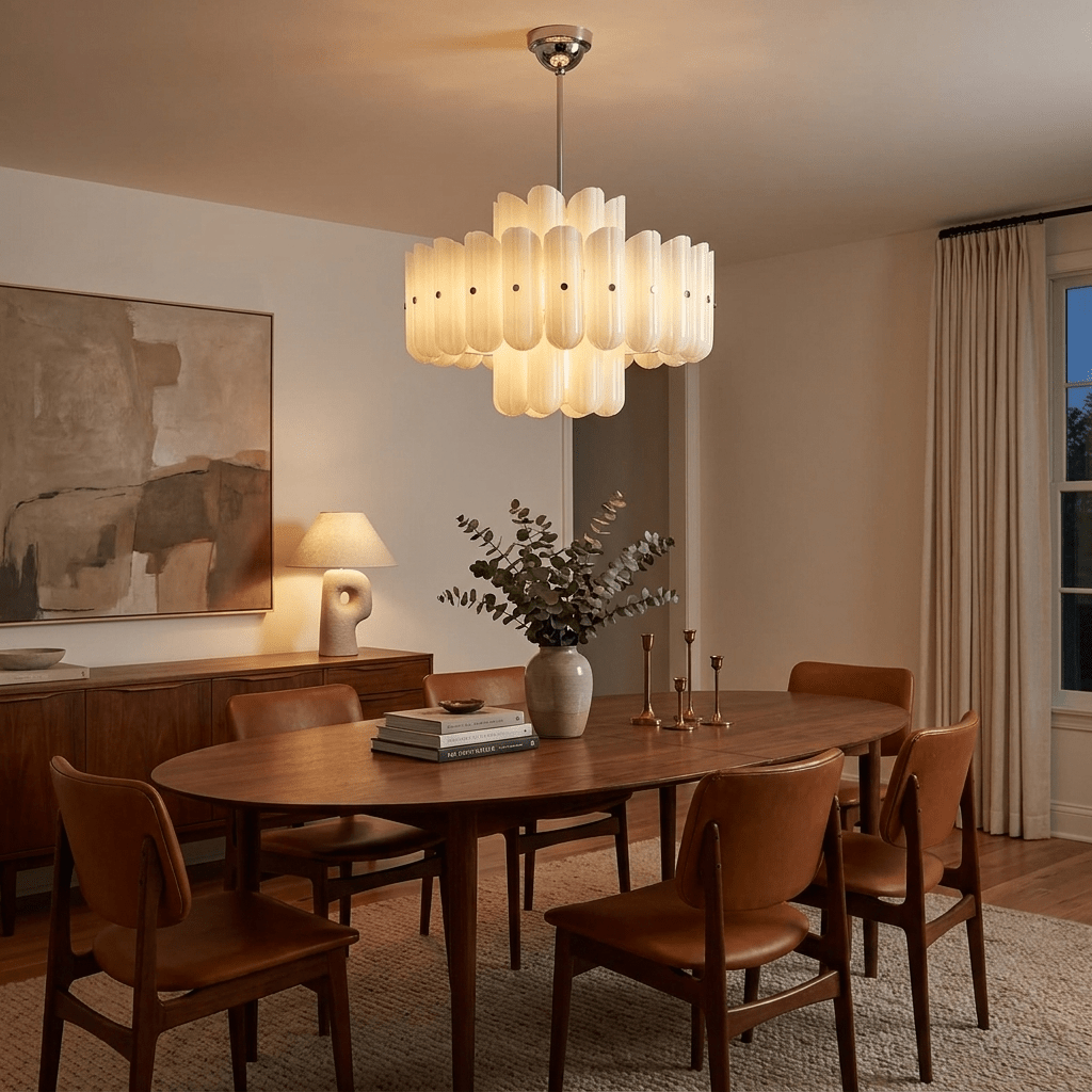 Fluted Glass Chandelier — Chandelier | Maison Monashee — view 4