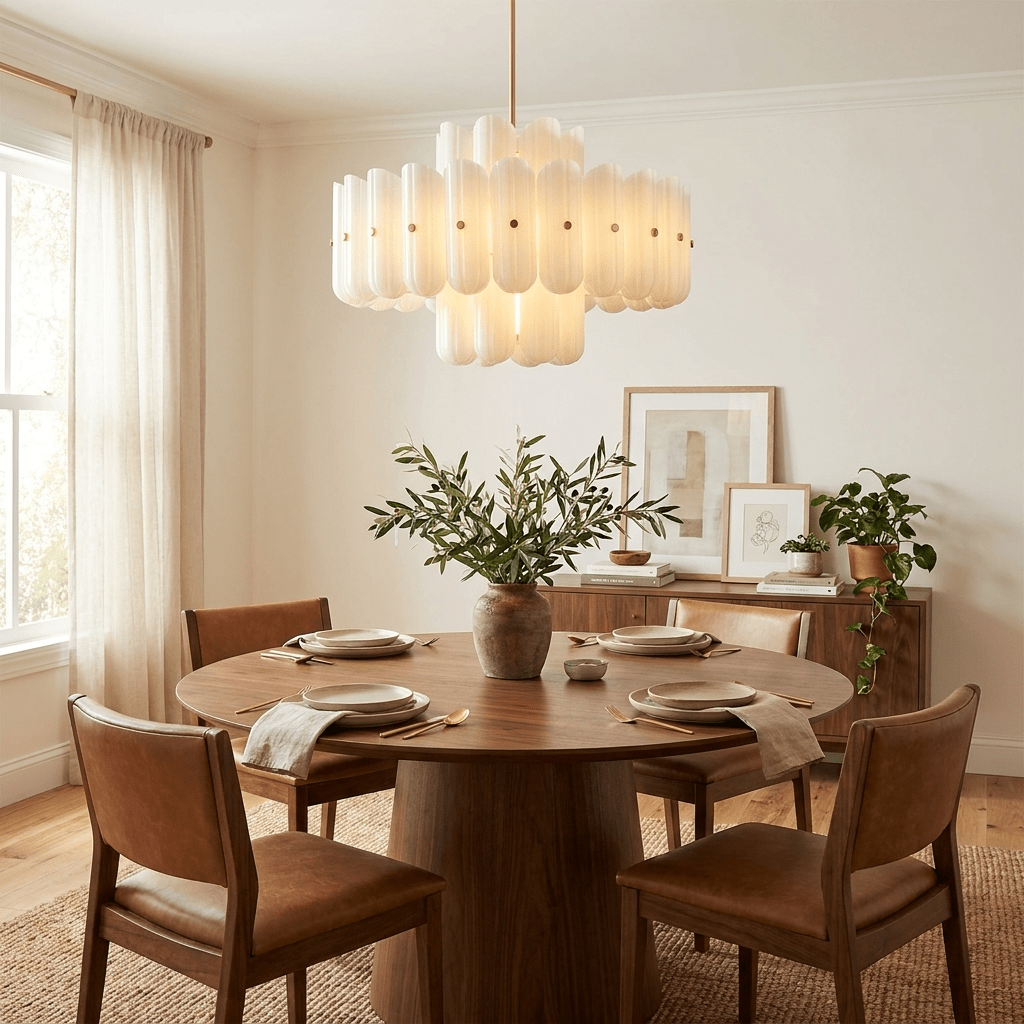 Fluted Glass Chandelier — Chandelier | Maison Monashee — view 5
