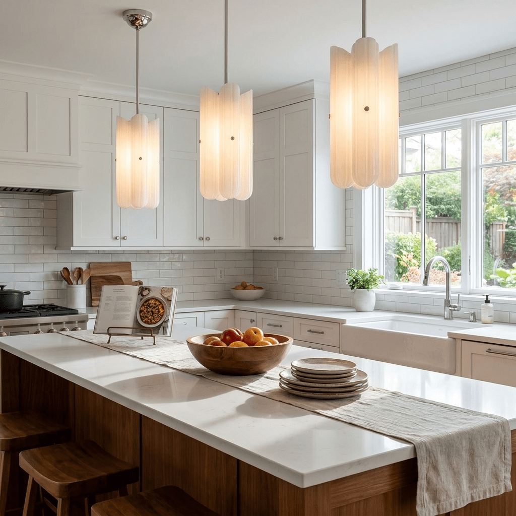 Fluted Glass Pendant Light — Pendant Light | Maison Monashee — view 8