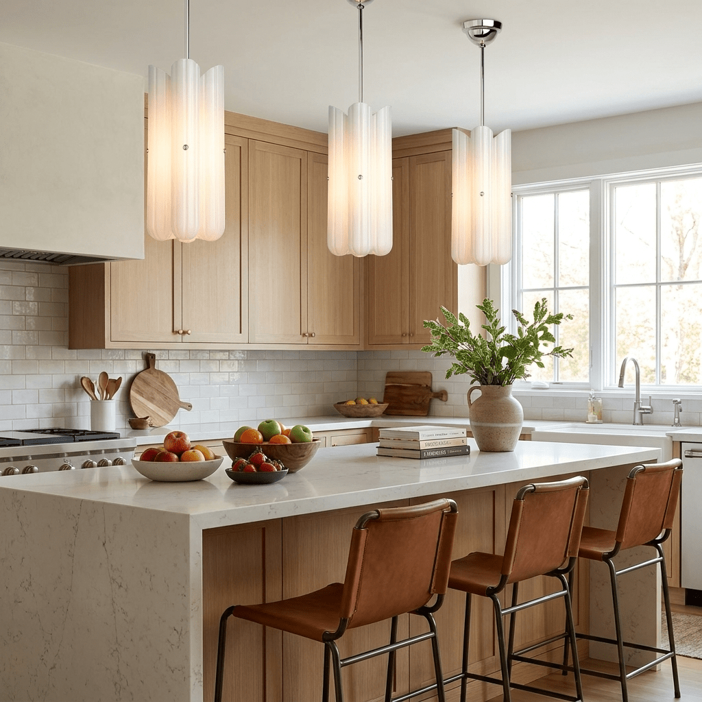 Fluted Glass Pendant Light — Pendant Light | Maison Monashee — view 3