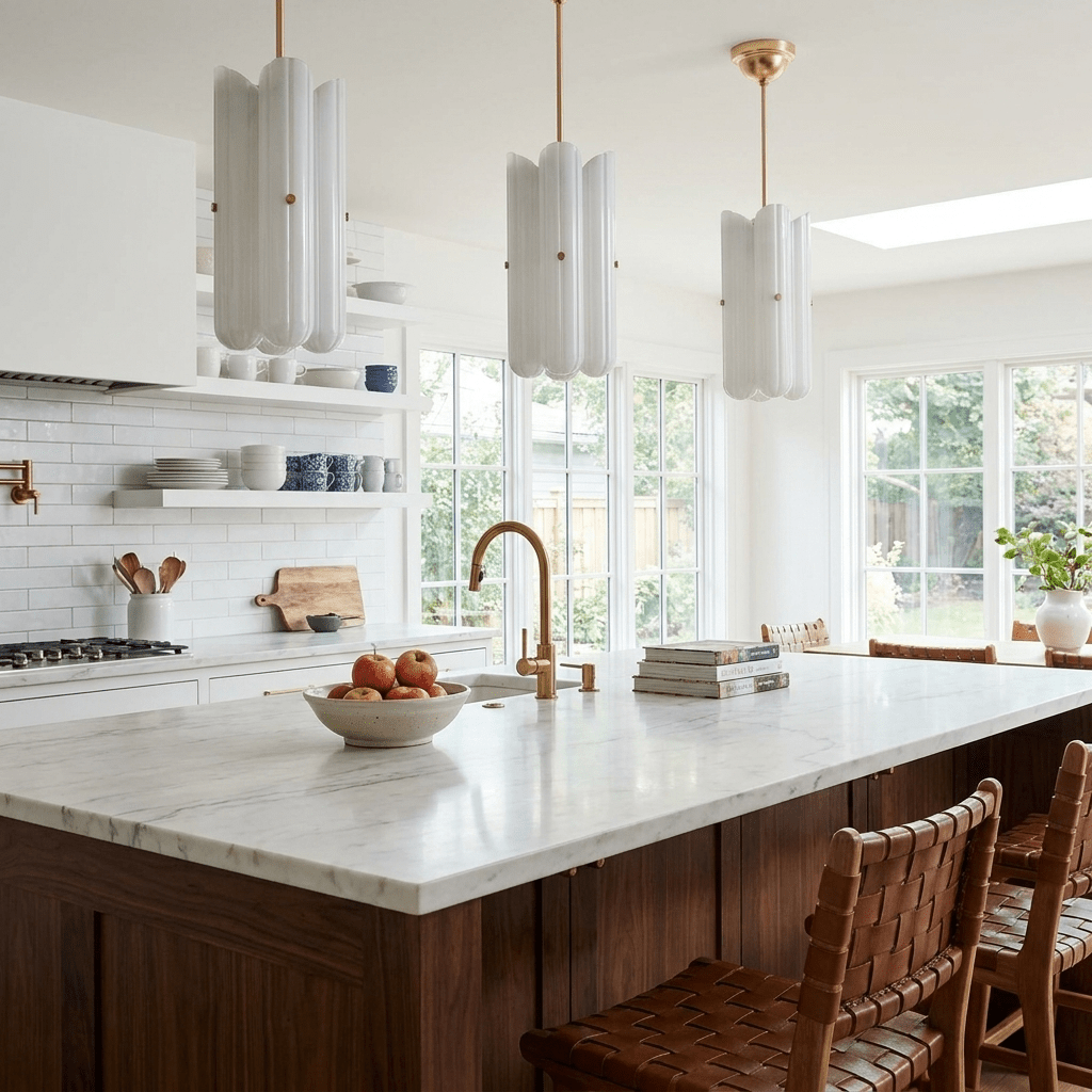 Fluted Glass Pendant Light — Pendant Light | Maison Monashee — view 2