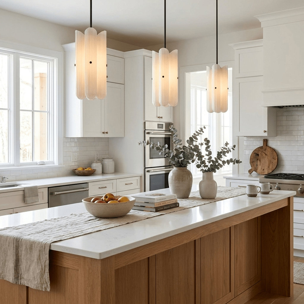 Fluted Glass Pendant Light — Pendant Light | Maison Monashee — view 7
