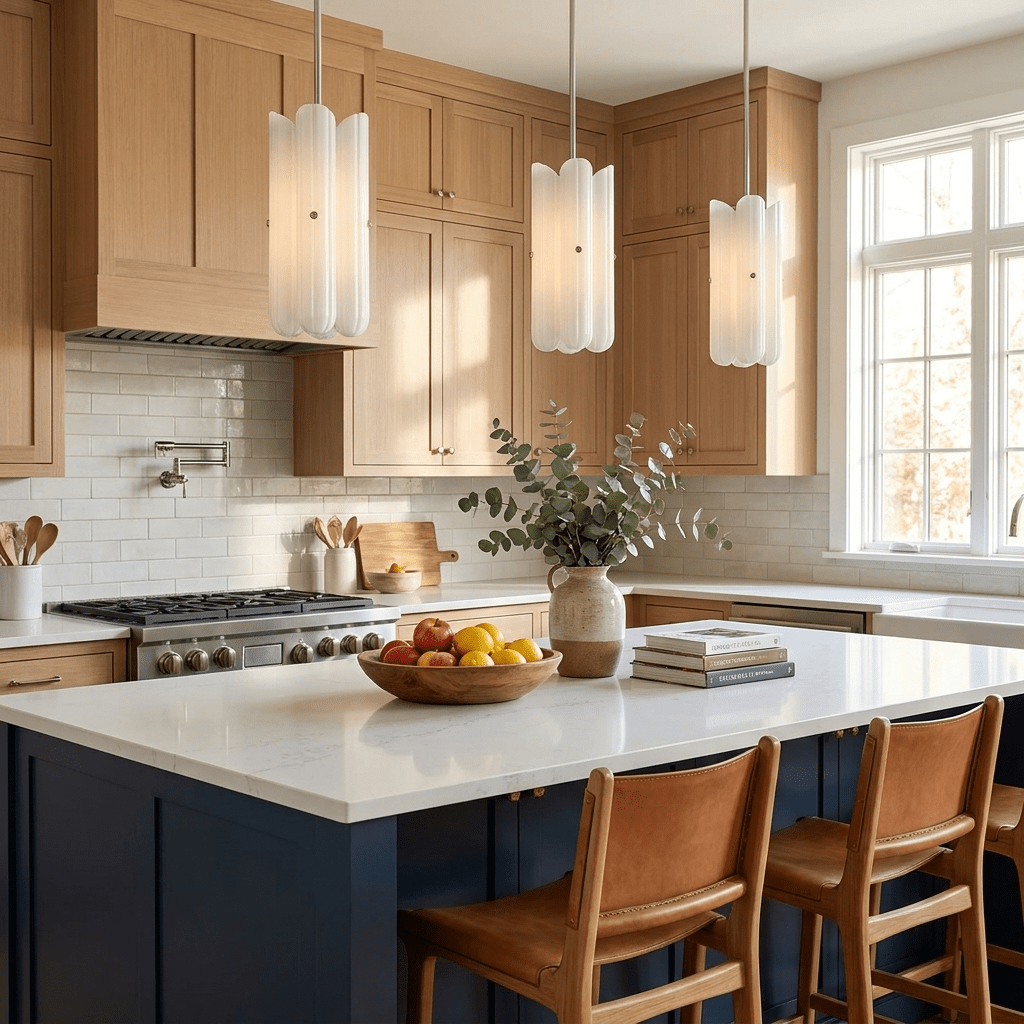 Fluted Glass Pendant Light — Pendant Light | Maison Monashee — view 4