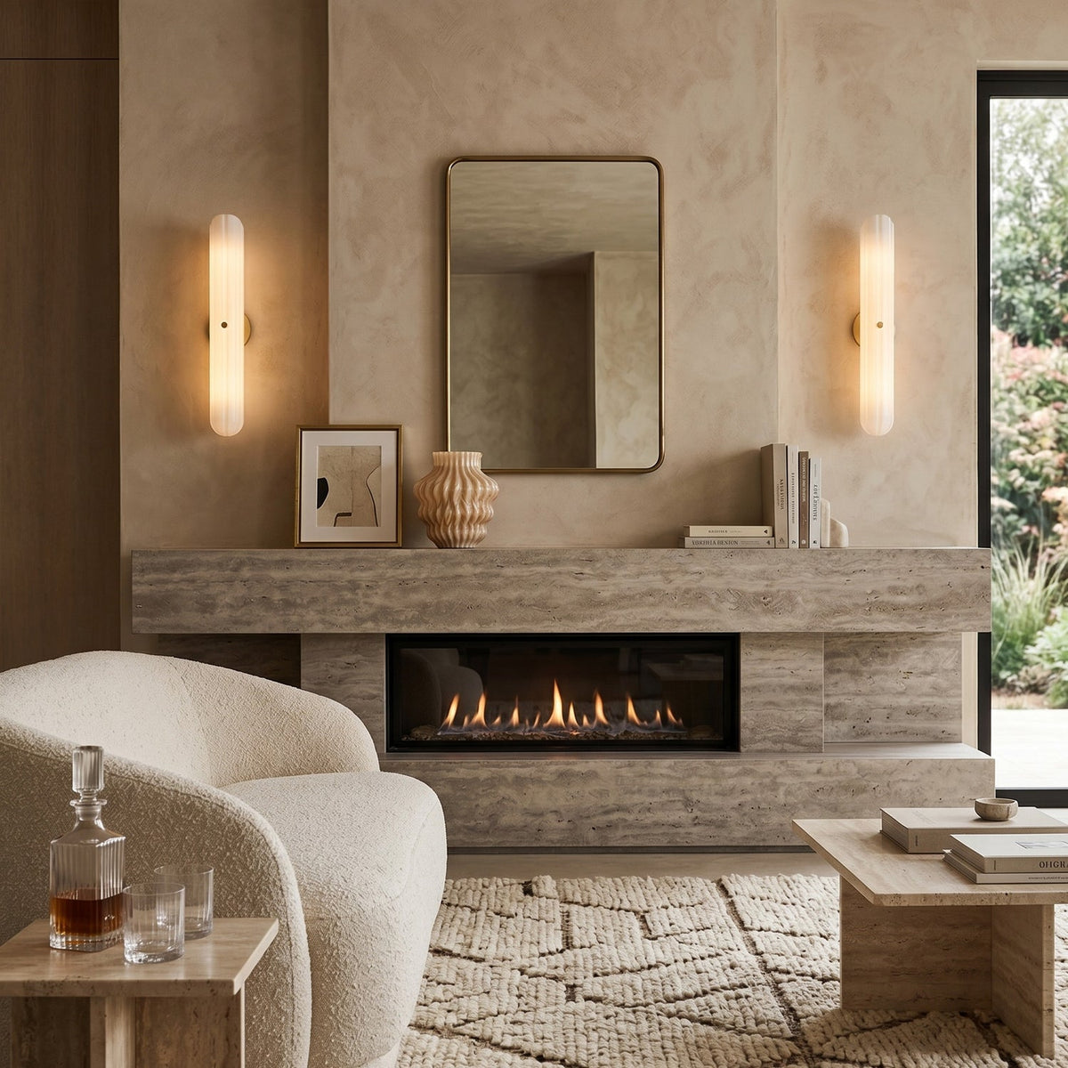 Fluted Glass Wall Sconce — Wall Sconce | Maison Monashee — view 5