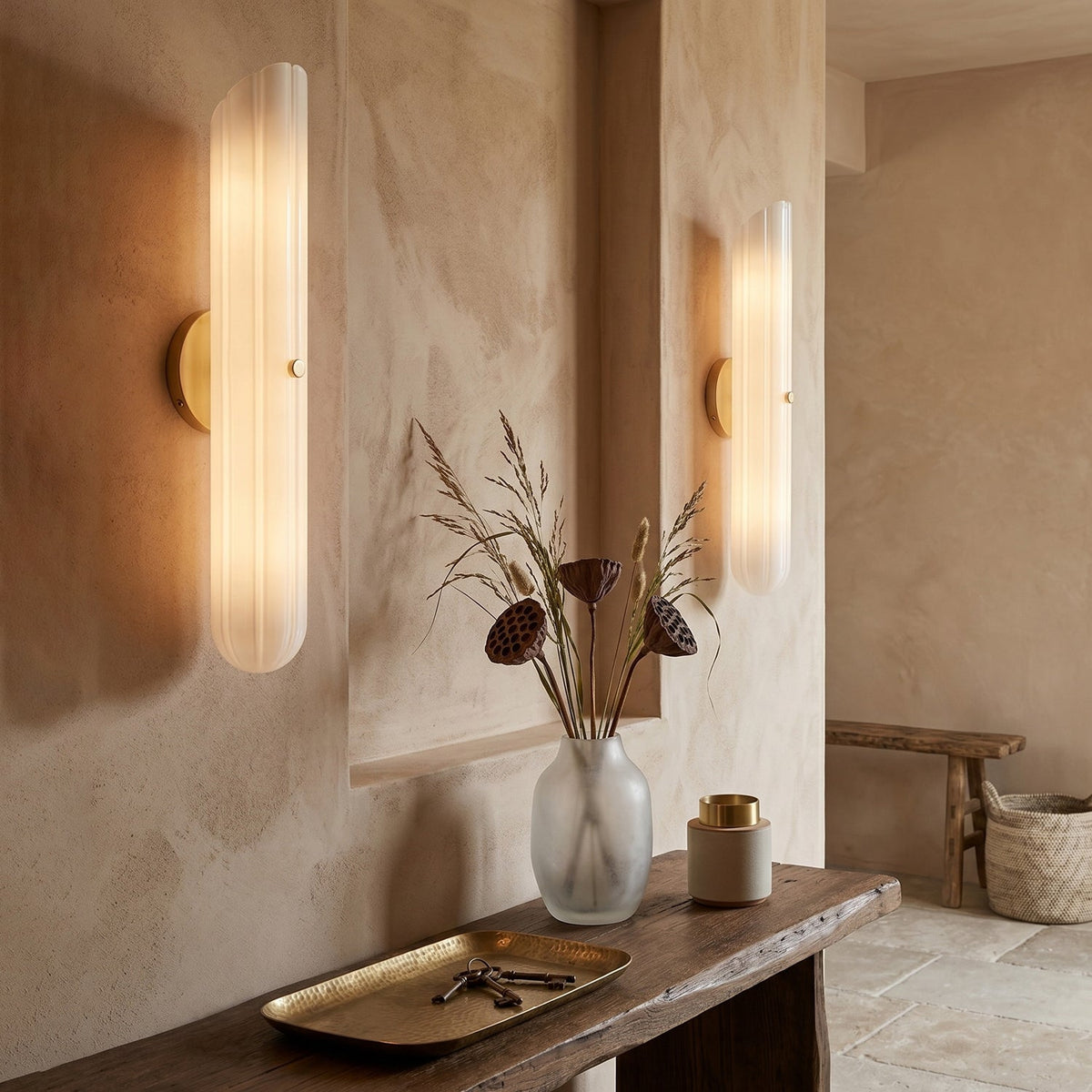 Fluted Glass Wall Sconce — Wall Sconce | Maison Monashee — view 8