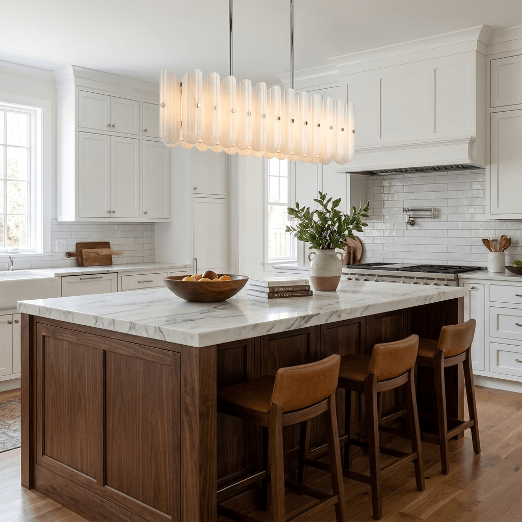 Brass Linear Chandelier — Chandelier | Maison Monashee — view 9