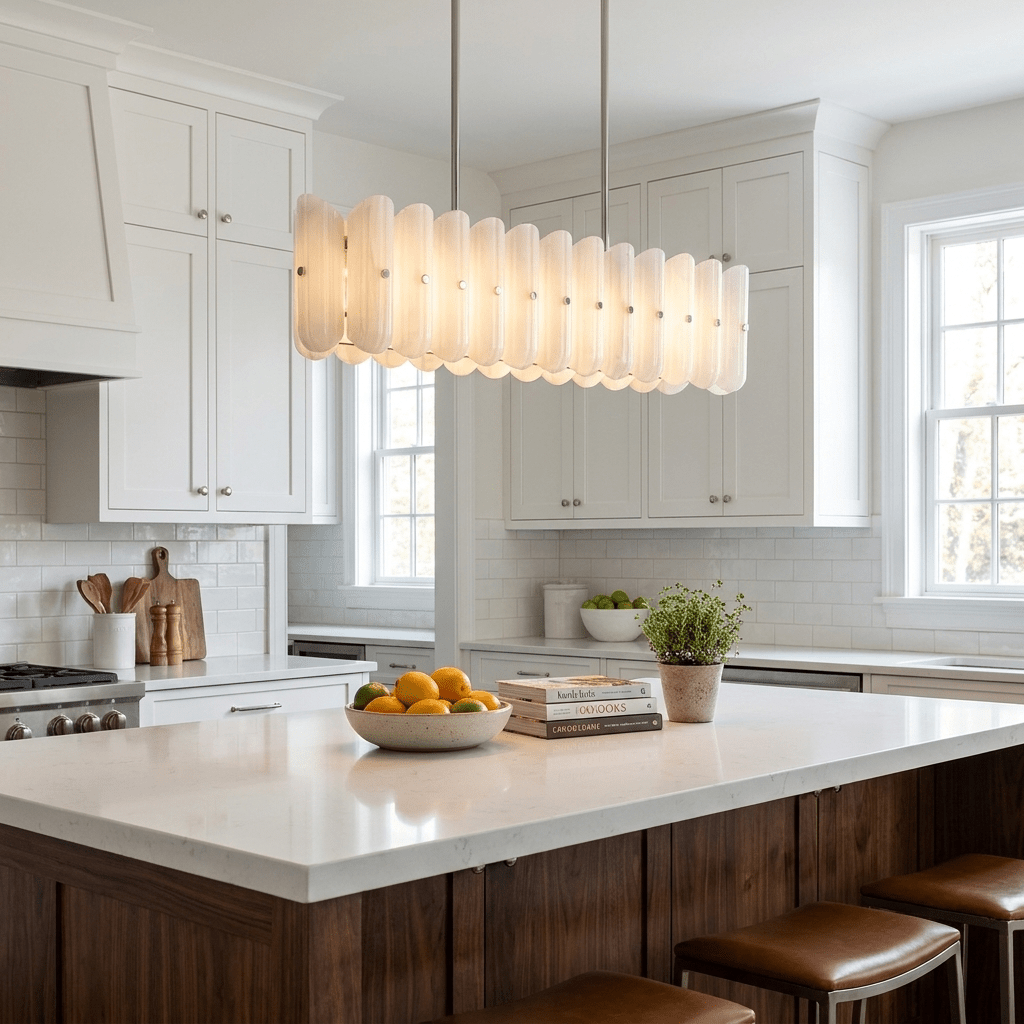 Brass Linear Chandelier — Chandelier | Maison Monashee — view 7