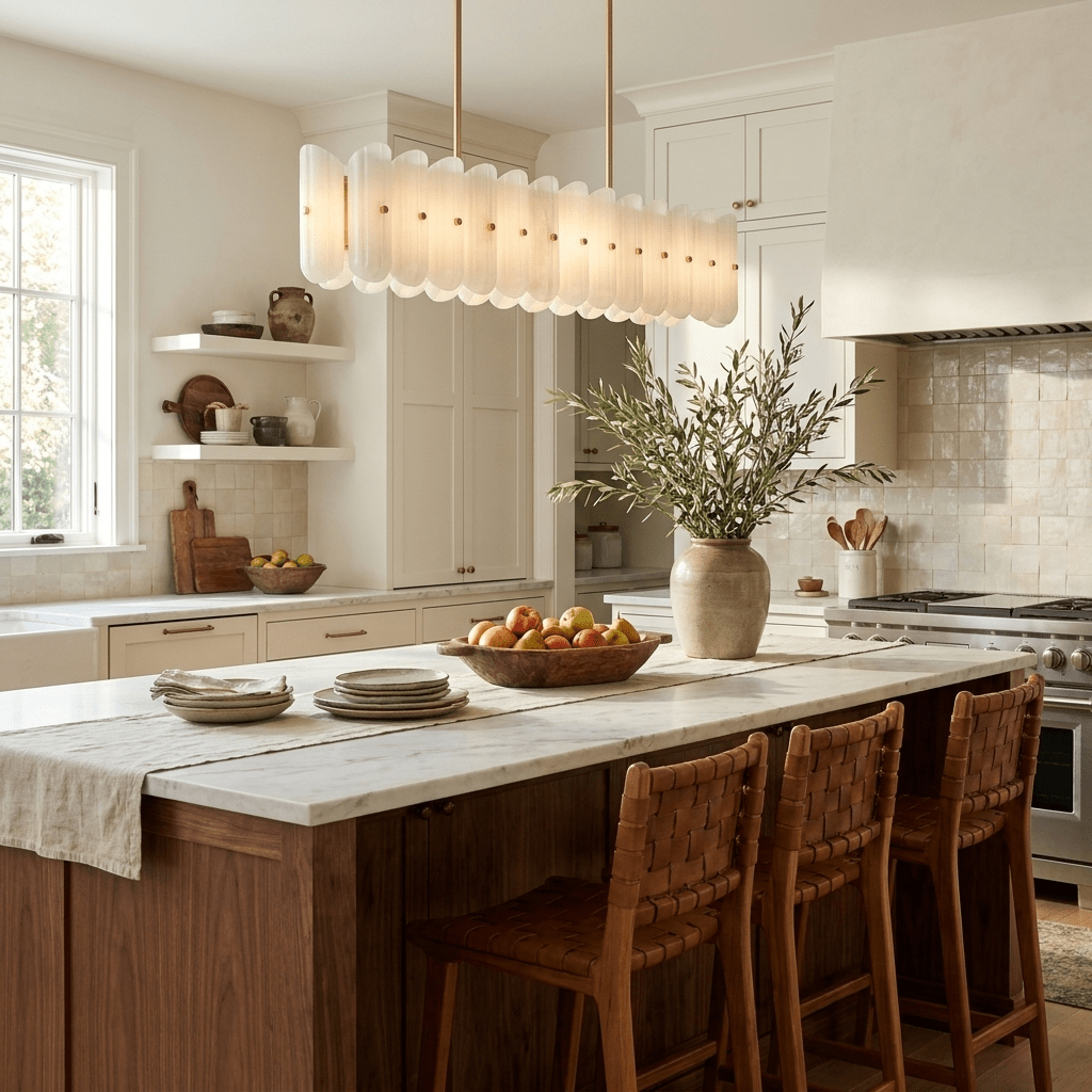 Brass Linear Chandelier — Chandelier | Maison Monashee — view 6
