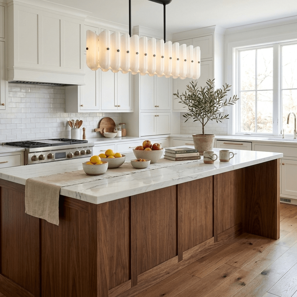 Brass Linear Chandelier — Chandelier | Maison Monashee — view 5