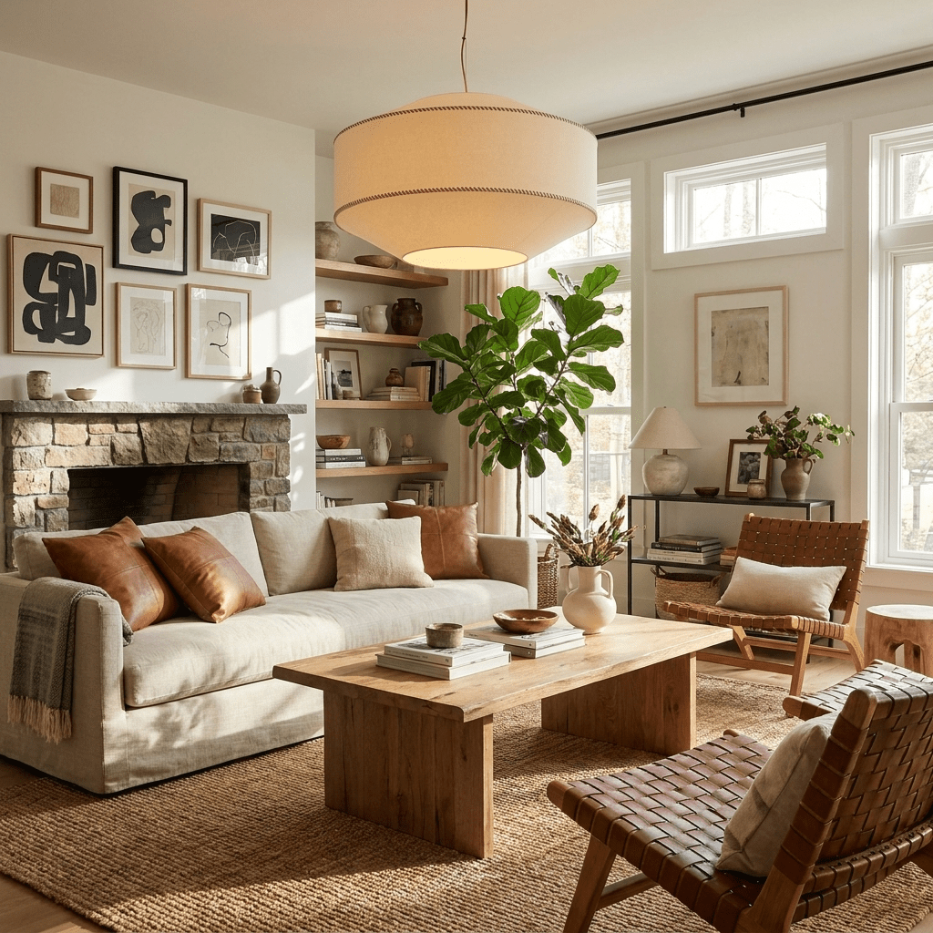 Drum Fabric Pendant Lighting — Pendant Light | Maison Monashee — view 8