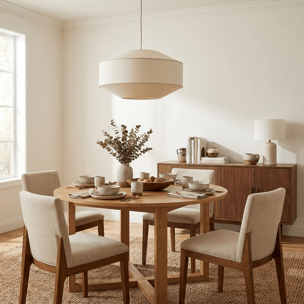 Drum Fabric Pendant Lighting — Pendant Light | Maison Monashee — view 11