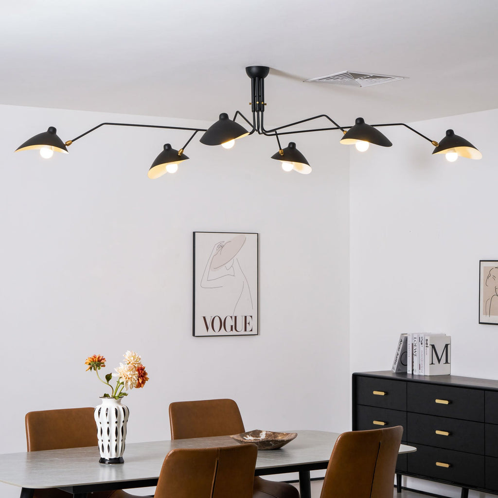 Black Metal Ceiling Light Fixture — Ceiling Light | Maison Monashee — view 20