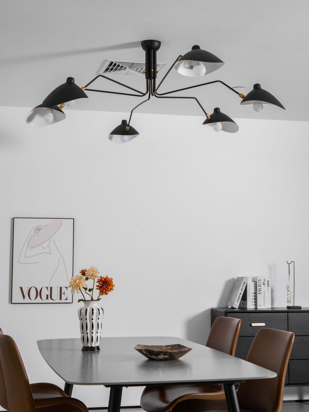 Black Metal Ceiling Light Fixture — Ceiling Light | Maison Monashee — view 94