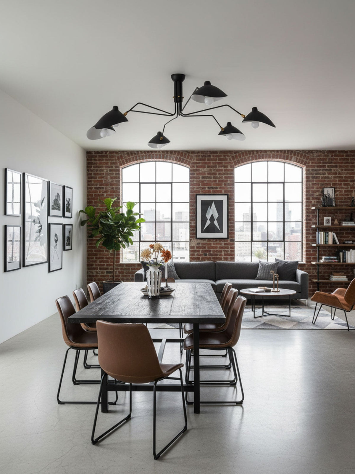 Black Metal Ceiling Light Fixture — Ceiling Light | Maison Monashee — view 11