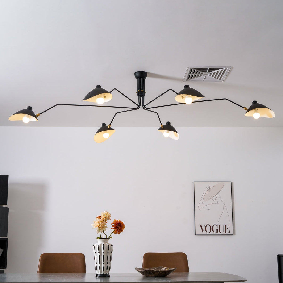 Black Metal Ceiling Light Fixture — Ceiling Light | Maison Monashee — view 88