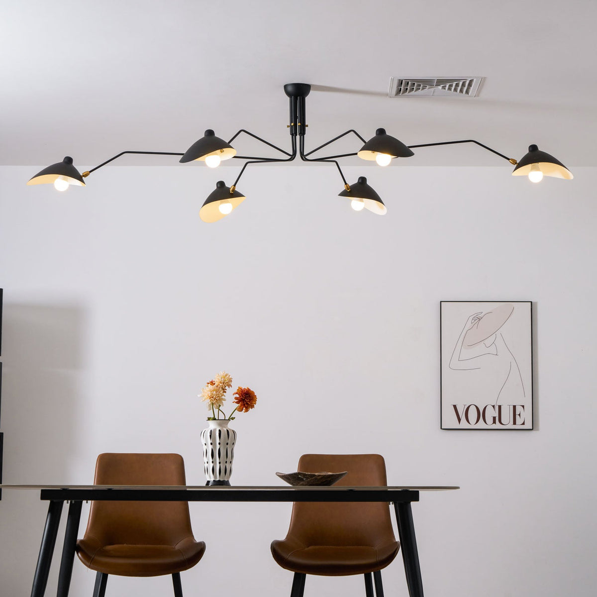 Black Metal Ceiling Light Fixture — Ceiling Light | Maison Monashee — view 19