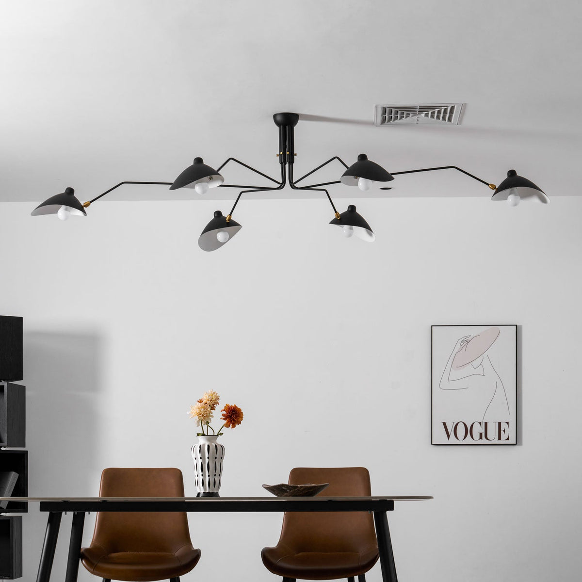 Black Metal Ceiling Light Fixture — Ceiling Light | Maison Monashee — view 91