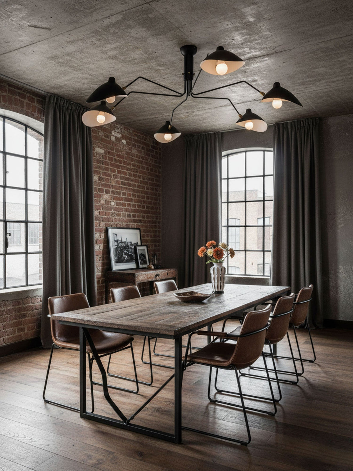 Black Metal Ceiling Light Fixture — Ceiling Light | Maison Monashee — view 14
