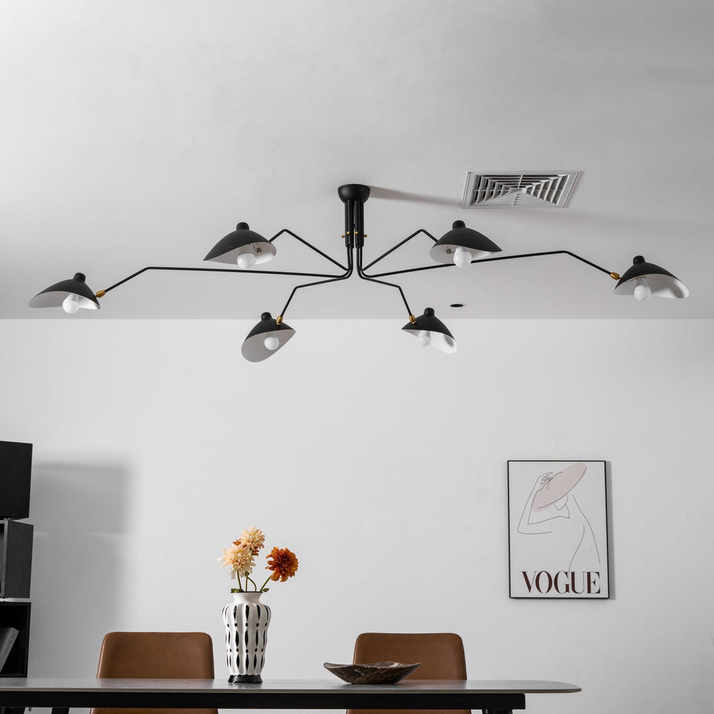 Black Metal Ceiling Light Fixture — Ceiling Light | Maison Monashee — view 92