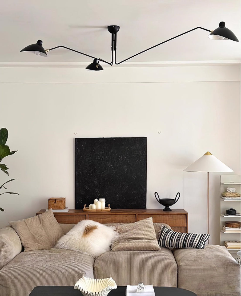 Black Metal Ceiling Light Fixture — Ceiling Light | Maison Monashee — view 102