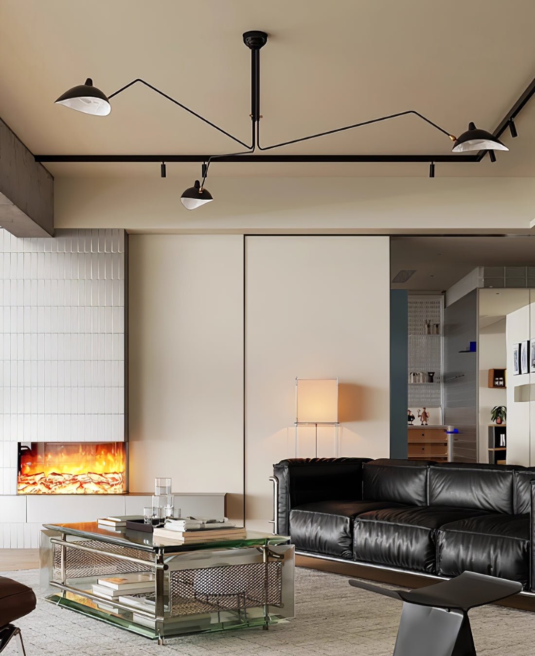 Black Metal Ceiling Light Fixture — Ceiling Light | Maison Monashee — view 95