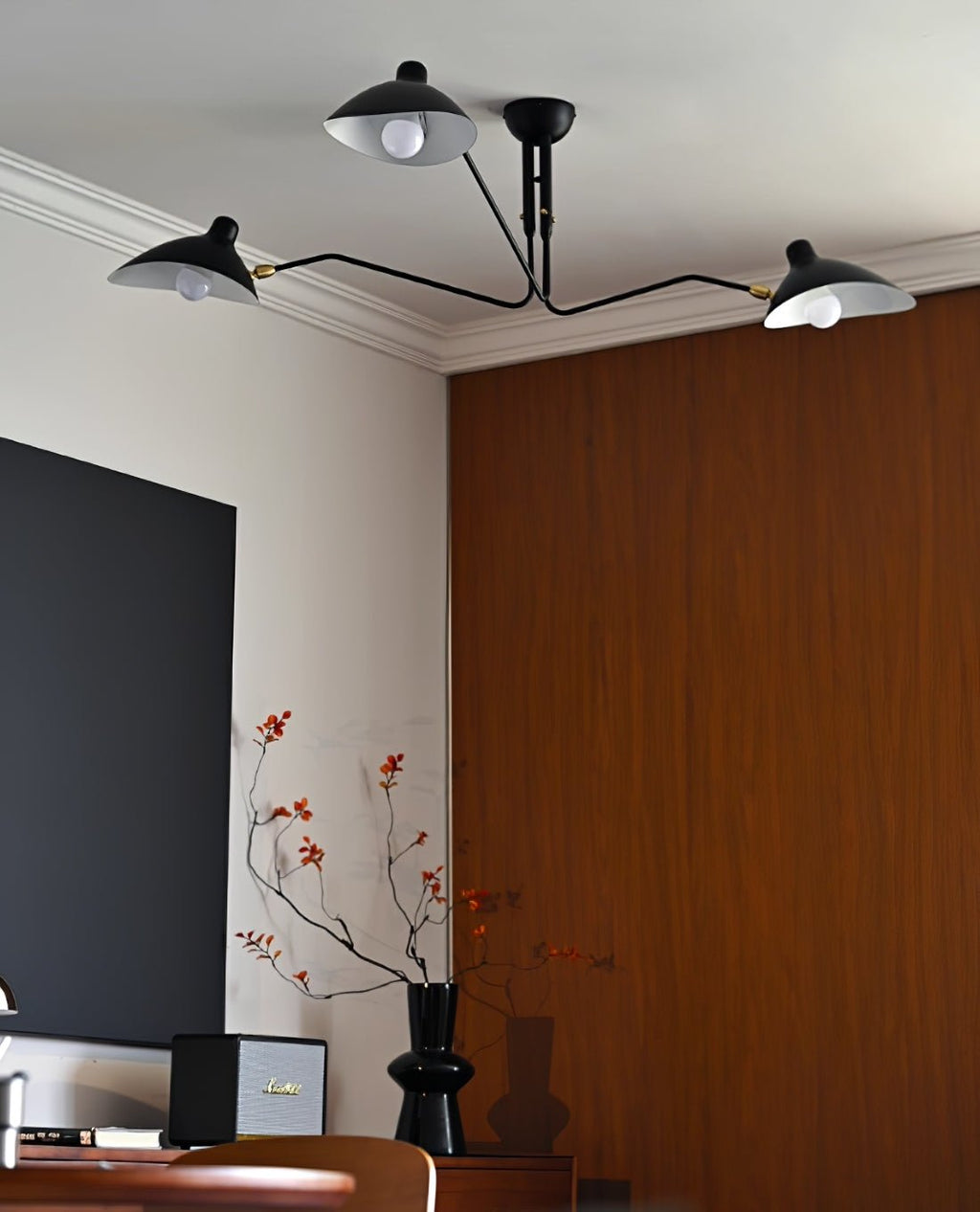 Black Metal Ceiling Light Fixture — Ceiling Light | Maison Monashee — view 98