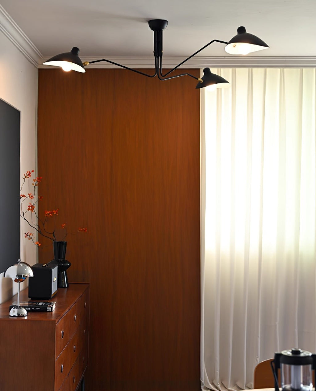 Black Metal Ceiling Light Fixture — Ceiling Light | Maison Monashee — view 100