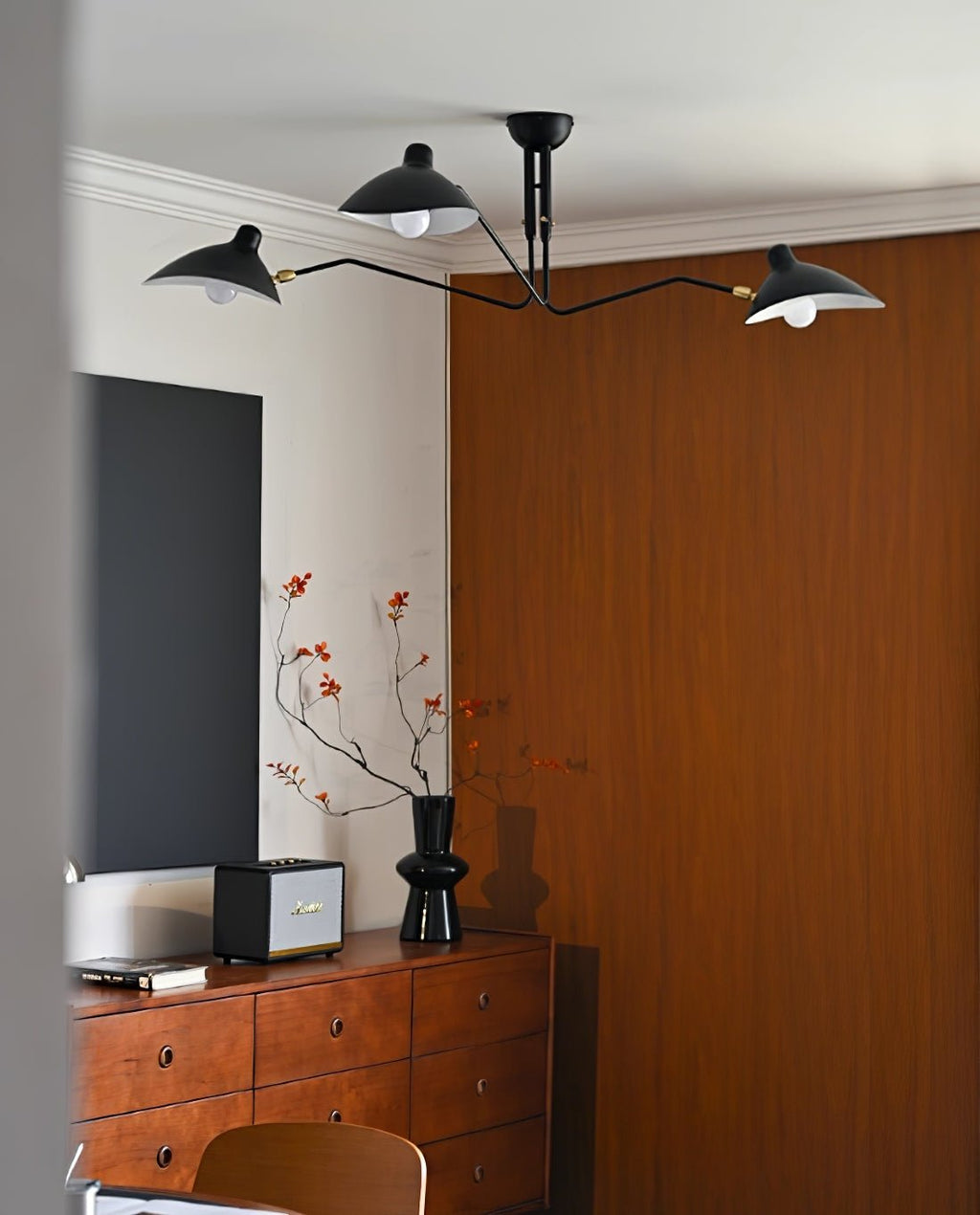Black Metal Ceiling Light Fixture — Ceiling Light | Maison Monashee — view 101