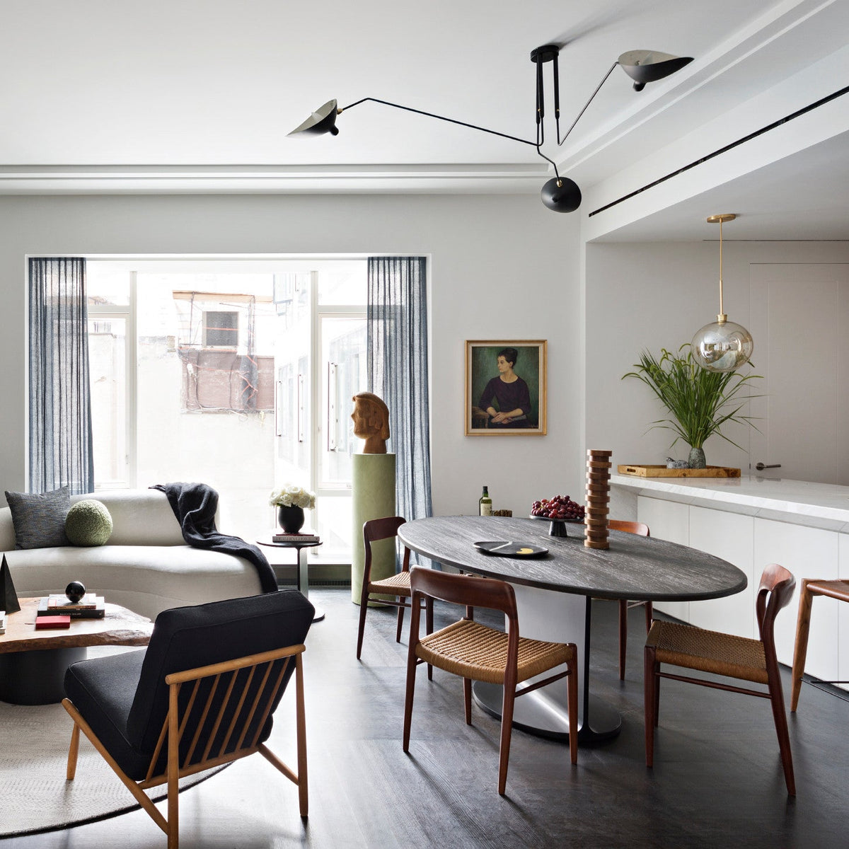 Black Metal Ceiling Light Fixture — Ceiling Light | Maison Monashee — view 45
