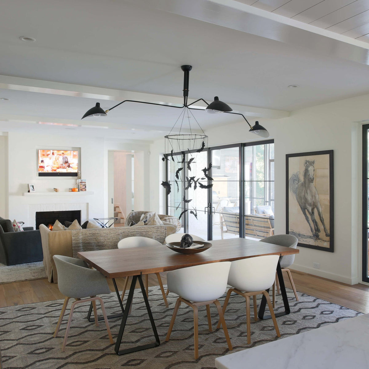 Black Metal Ceiling Light Fixture — Ceiling Light | Maison Monashee — view 48