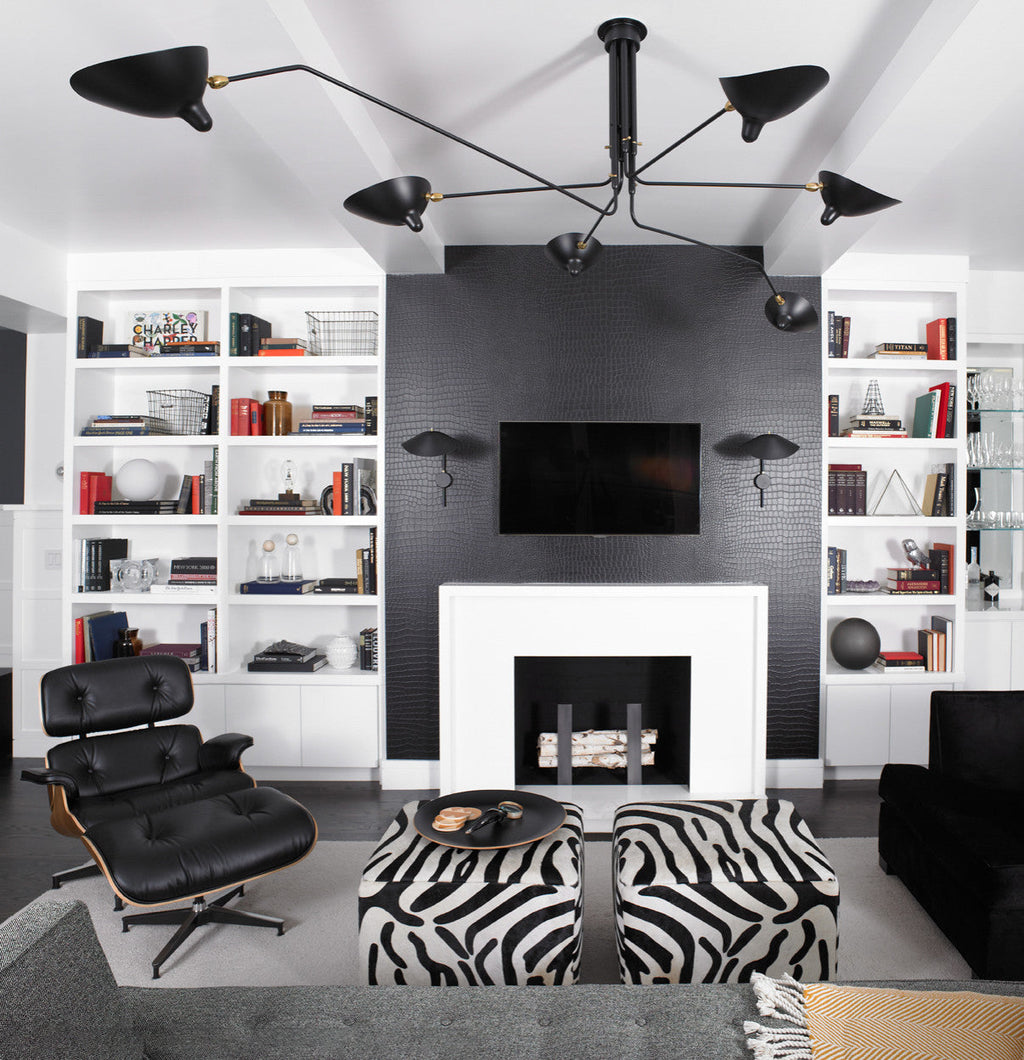 Black Metal Ceiling Light Fixture — Ceiling Light | Maison Monashee — view 49