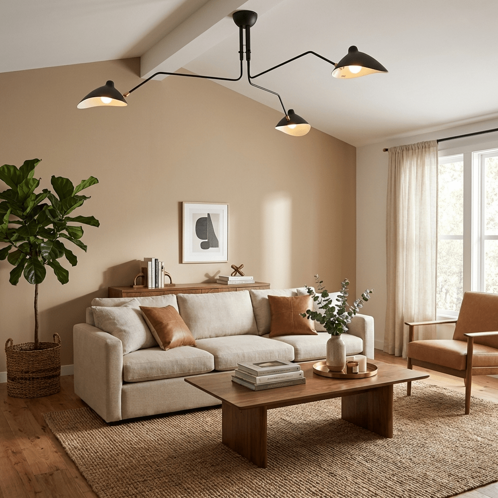Black Metal Ceiling Light Fixture — Ceiling Light | Maison Monashee — view 7