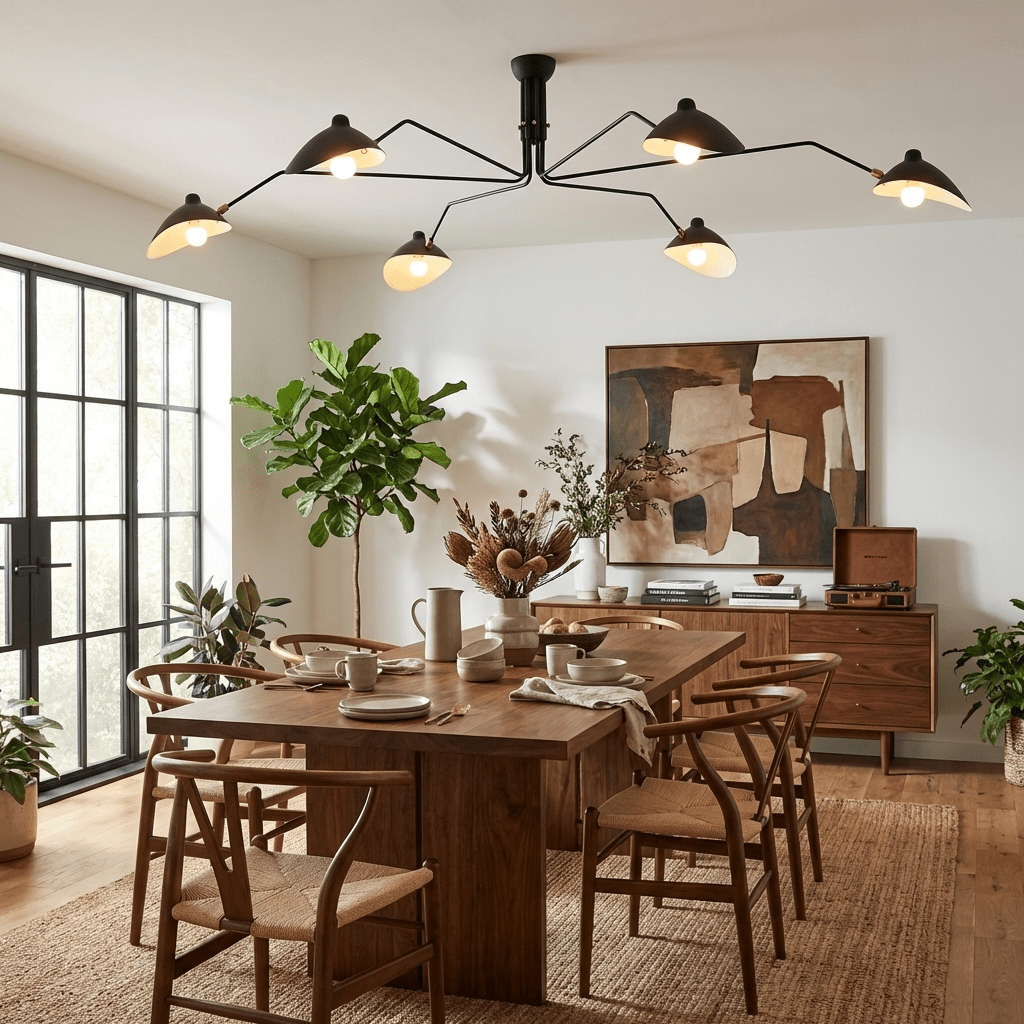 Black Metal Ceiling Light Fixture — Ceiling Light | Maison Monashee — view 3