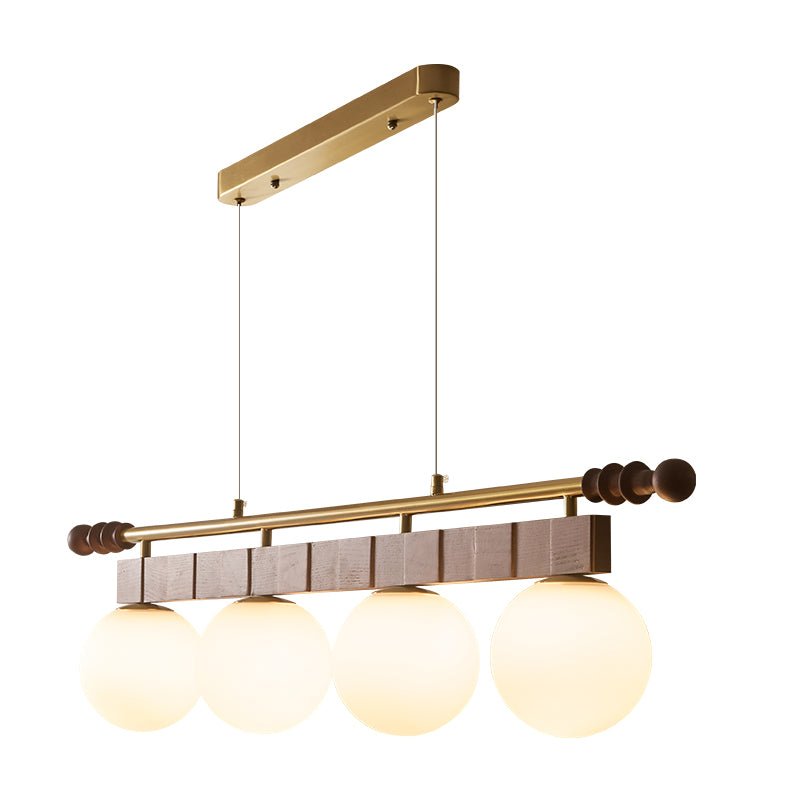 Linear Glass Globe Chandelier — Chandelier | Maison Monashee — view 19