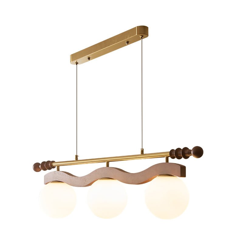 Linear Glass Globe Chandelier — Chandelier | Maison Monashee — view 20