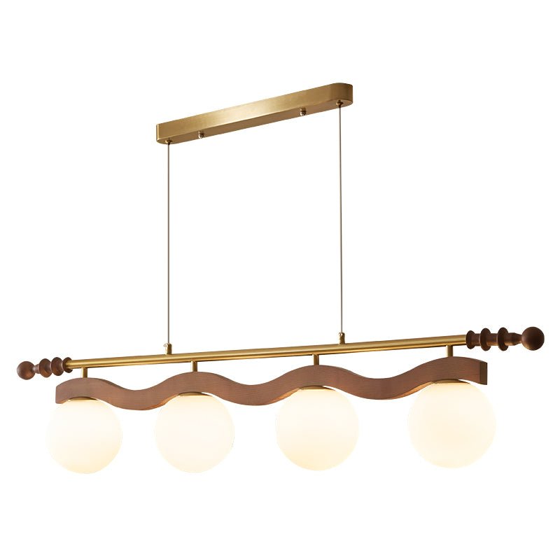 Linear Glass Globe Chandelier — Chandelier | Maison Monashee — view 17
