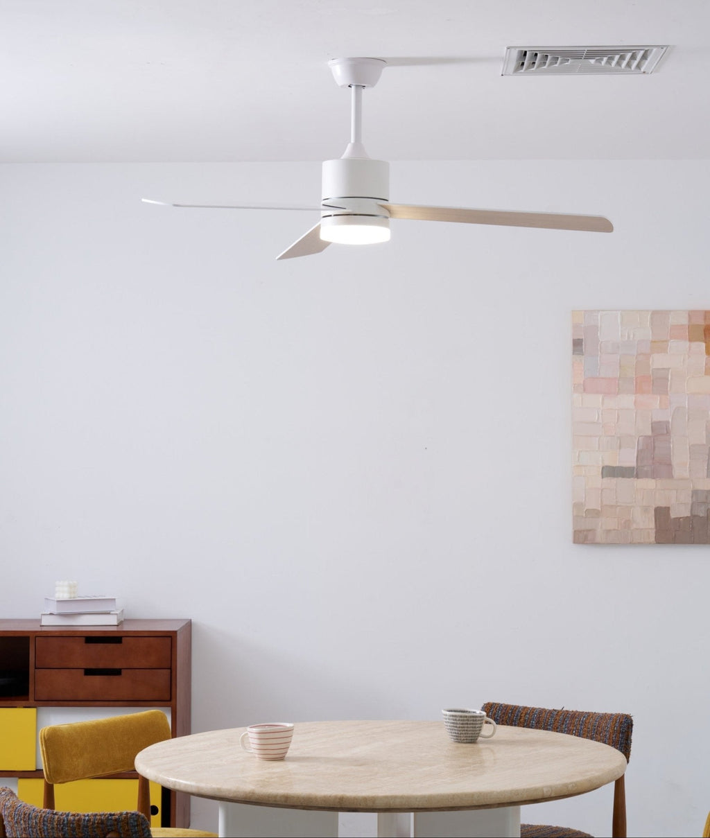 Matte White Ceiling Fan with Light — Ceiling Fan | Maison Monashee — view 9