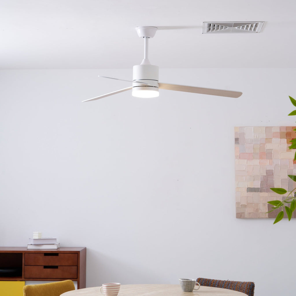 Matte White Ceiling Fan with Light — Ceiling Fan | Maison Monashee — view 12