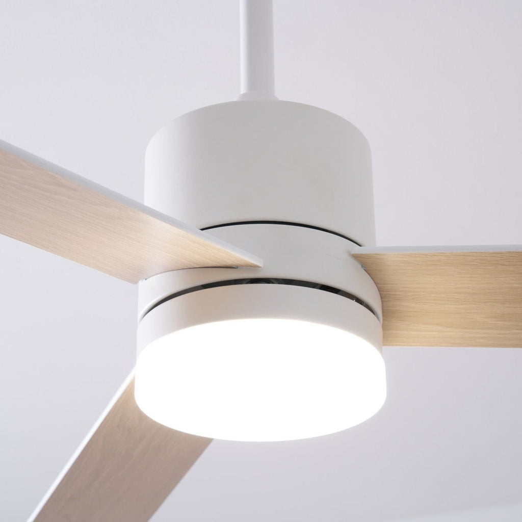 Matte White Ceiling Fan with Light — Ceiling Fan | Maison Monashee — view 13