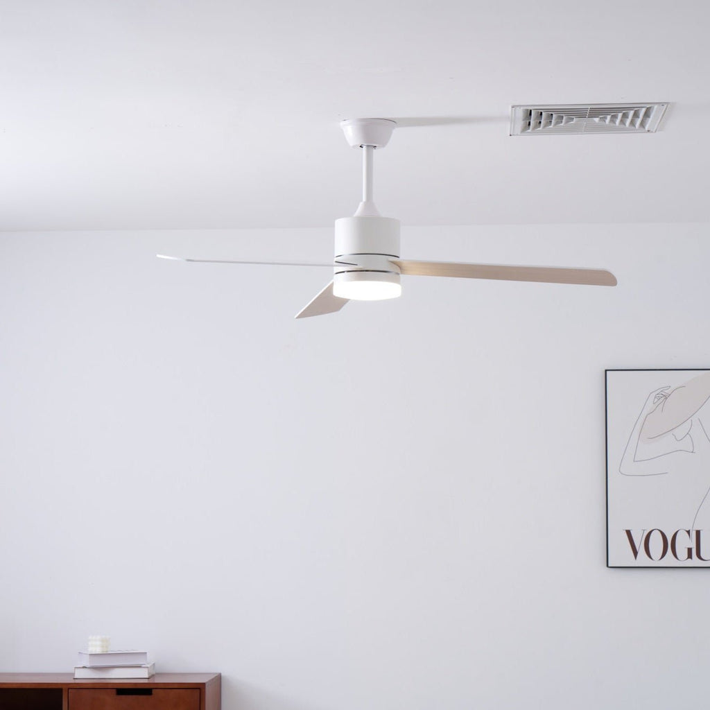 Matte White Ceiling Fan with Light — Ceiling Fan | Maison Monashee — view 15