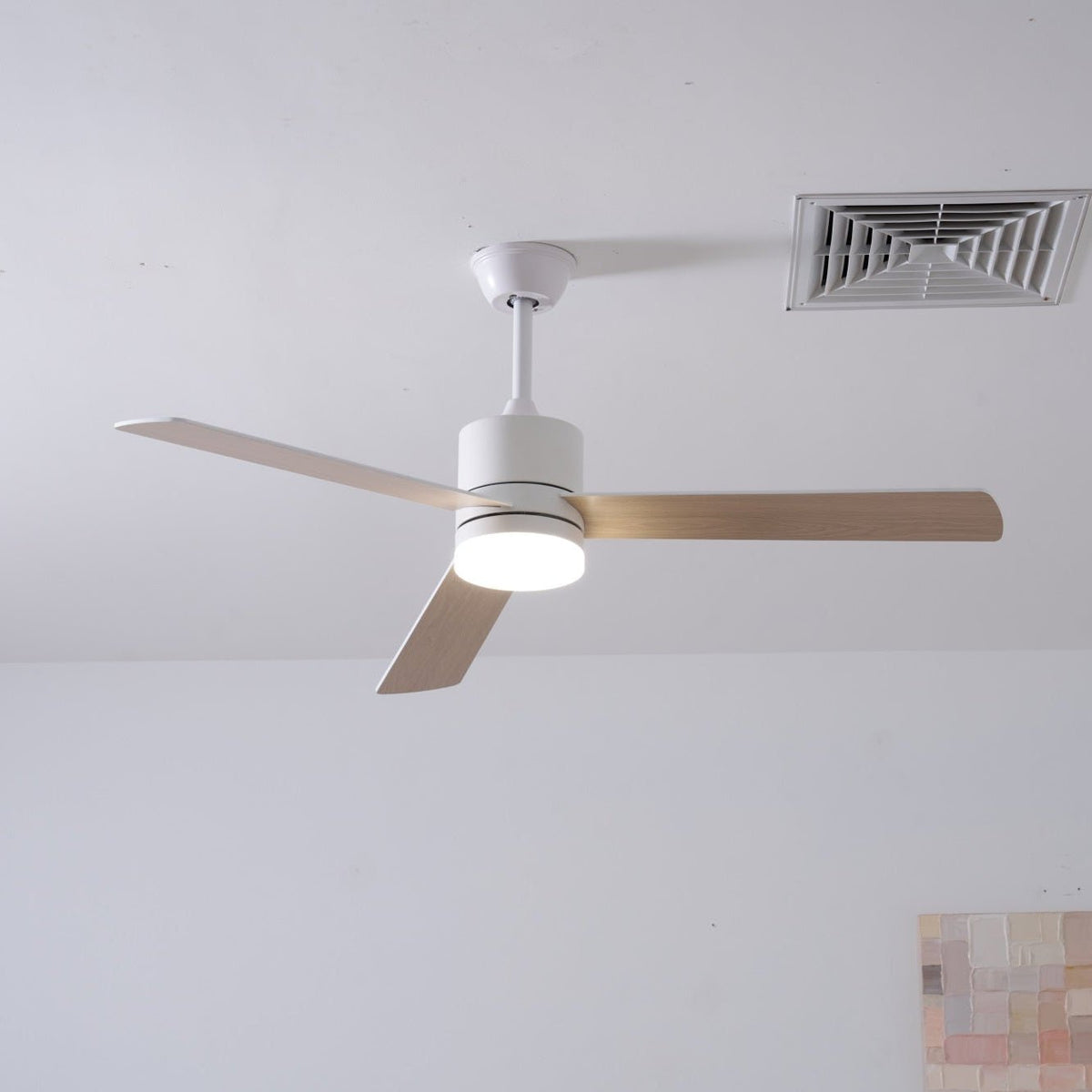 Matte White Ceiling Fan with Light — Ceiling Fan | Maison Monashee — view 7